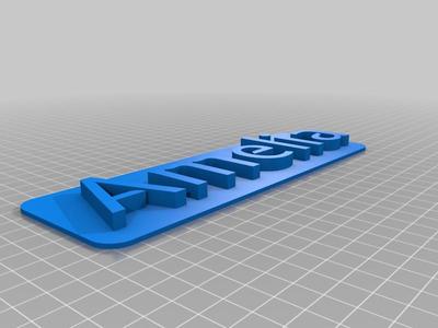 Amelia 3D Nameplate / Nametag