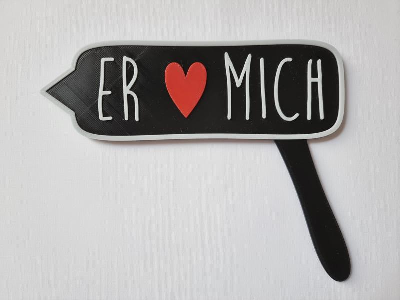 Photobooth Props - Er liebt mich