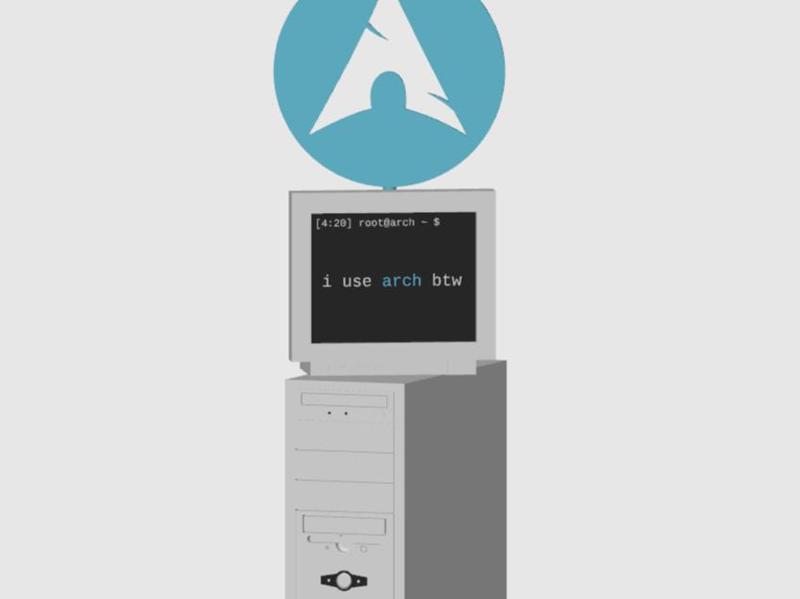 Arch Linux Meme – ‘I use Arch btw’ PC Sculpture