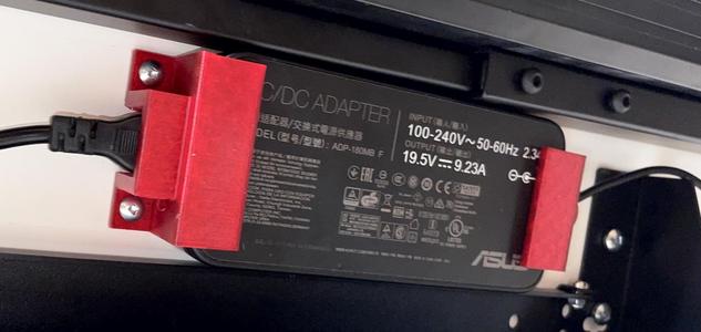 Power supply desk mounting clips