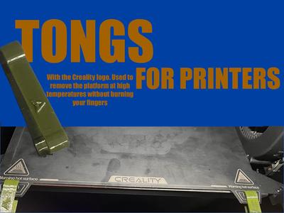 TONGS FOR EACH PRINTERS. With Creality logo