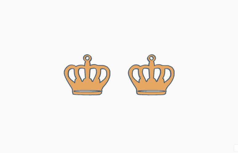earrings crown key ring necklace