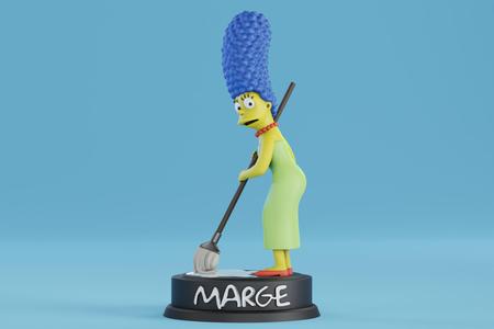 Marge Simpson Mopping
