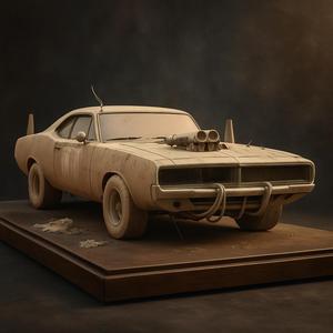 Post-Apocalyptic Muscle Car – 3D Printable Model STL