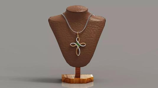 Diamond set cross pendant