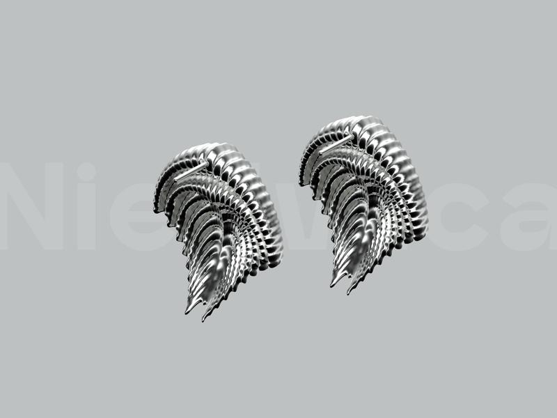 Niedwica Shell Earrings STL Model for 3D Printing