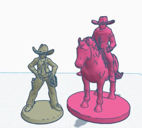 Cowgirl and Cowboy on Horse