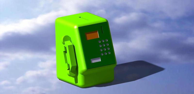 Tunguska Japanese public telephone  piggy bank