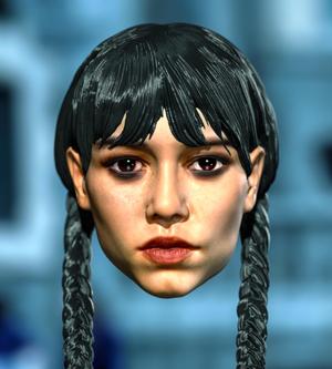 1/6 1/12 Wednesday Season 2 Jenna Ortega Wednesday Addams Head Headsculpt