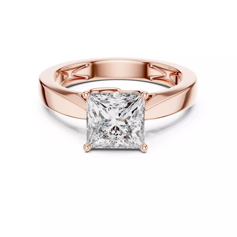 Princess Mono Solitaire Ring 3dm stl renders animation videos