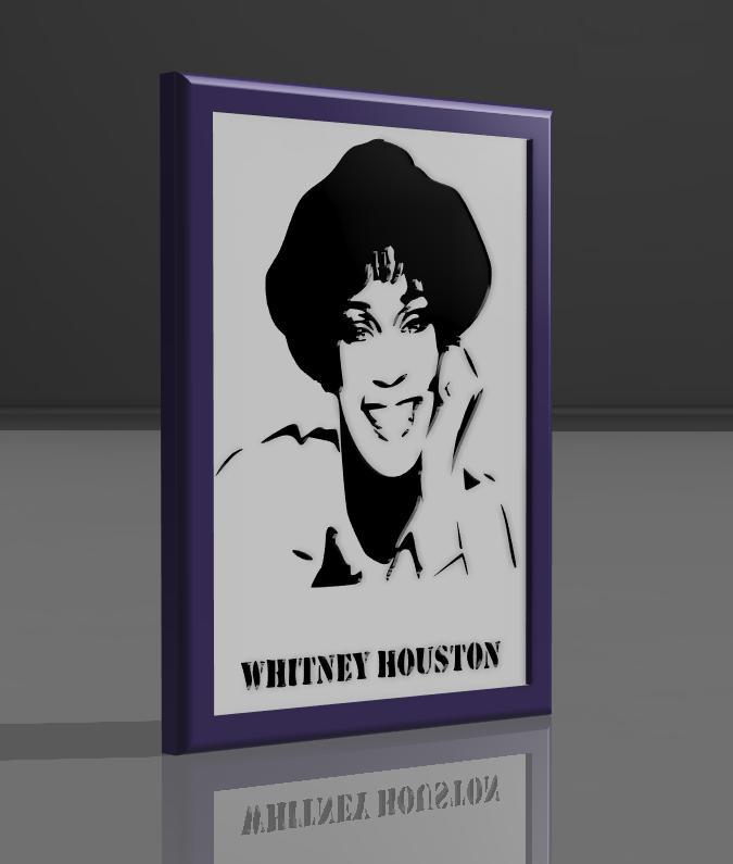Whitney Houston" decorative frame