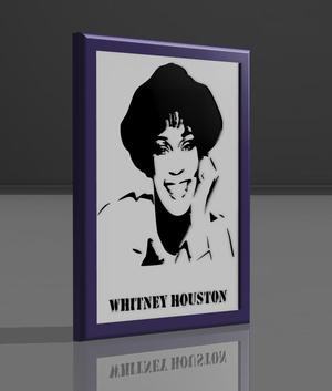 Whitney Houston" decorative frame