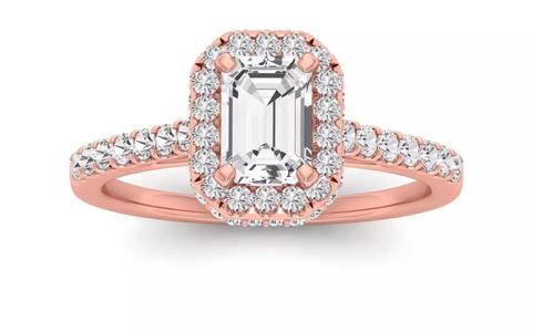 Emerald RingSolitaire Wedding Engagement Women Ring