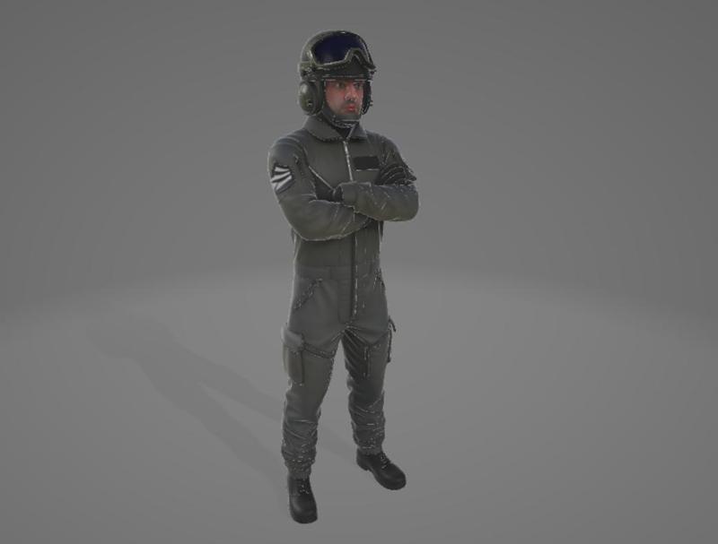 Military Aviator – Flight Suit Command Pose