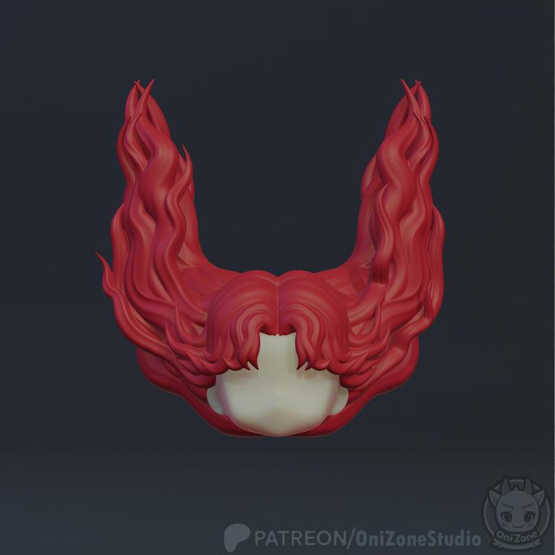 Queen Beryl Custom Hair for Nendoroid - Sailor Moon