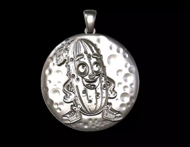 Cute Smiling Cucumber Pendant