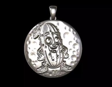 Cute Smiling Cucumber Pendant