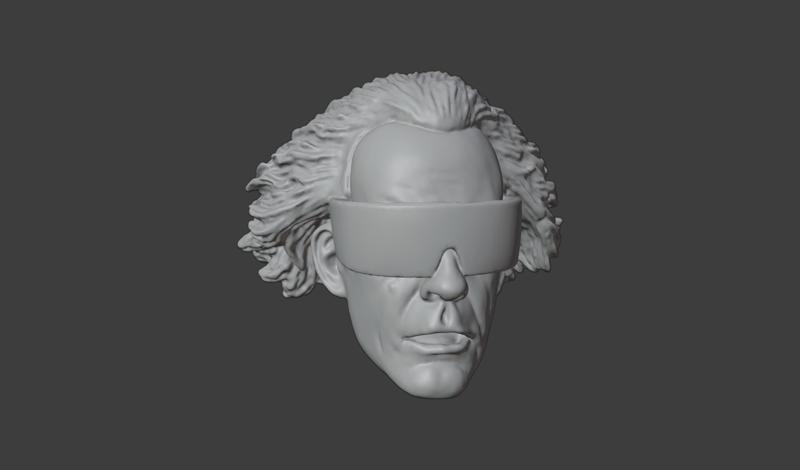 Head Doc Emmett Brown Head Back to the Future II Neca 1/12