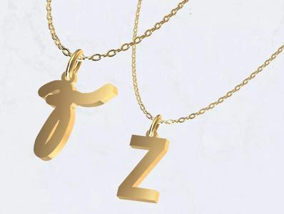 Z - Letter Alphabet Pendant Necklace