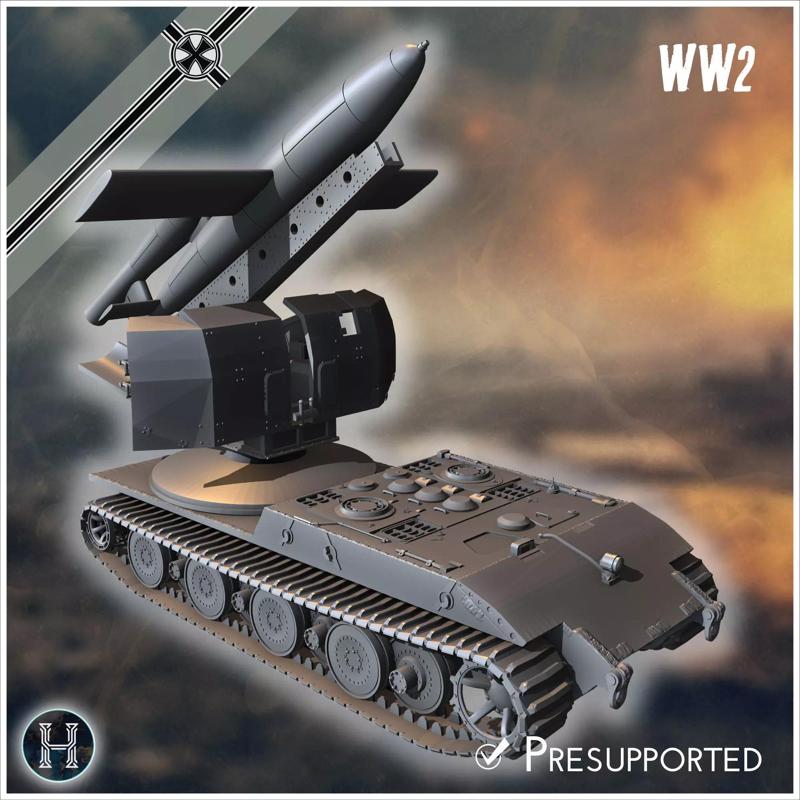 E-100 mit Raketenwerfer V-1 Rakete rear version Entwicklung rock