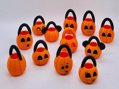 Mini Halloween Pumpkin Pail Set