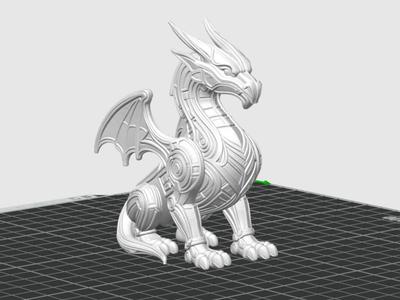 Dragon Art-déco style figurine