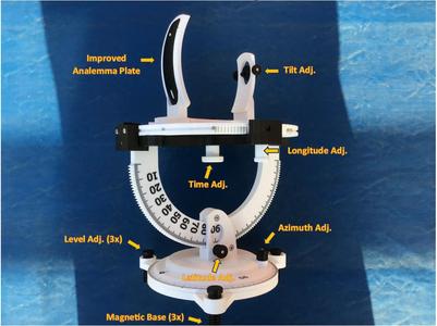 Solar Motion, Position & Time Measurement Instrument - Northern Hemisphere