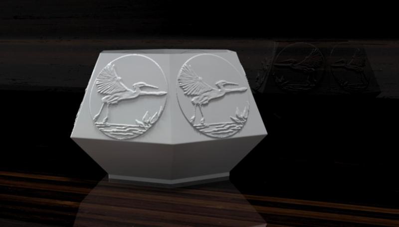 Faceted Planter “Heron”