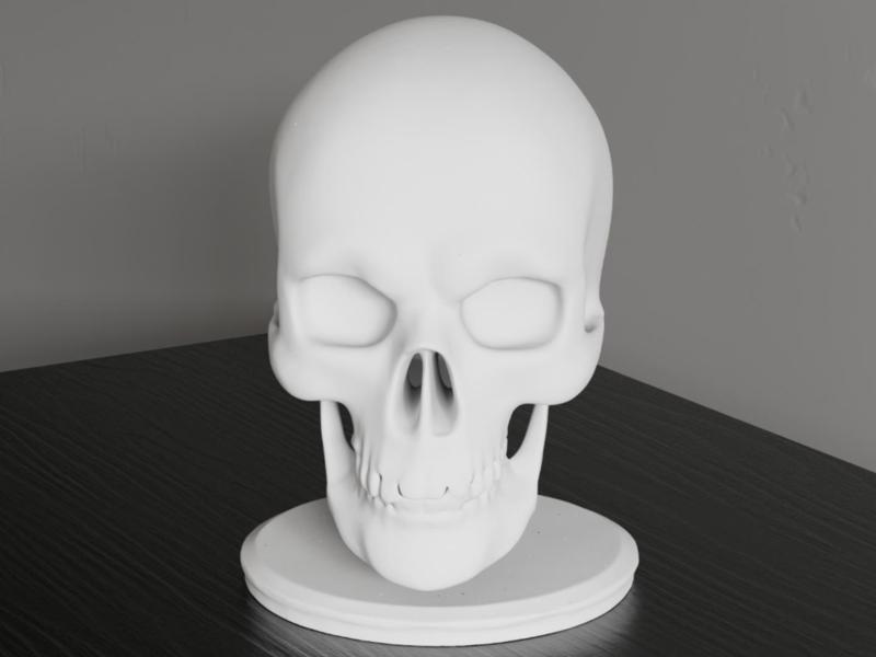 Skull with Stand