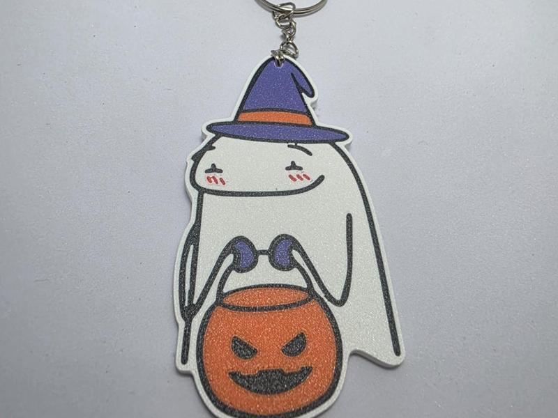Flork Halloween "trick or treat?" keychain