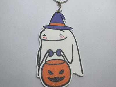 Flork Halloween "trick or treat?" keychain