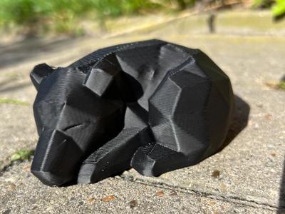 Low Poly Bear Cub – Sleeping Pose