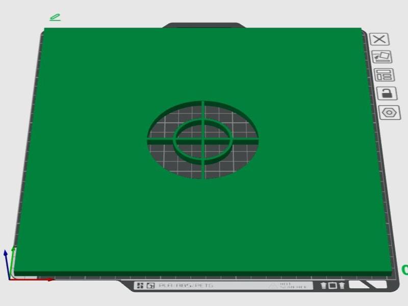 Spray template for 40cm archery target face (93% smaller)