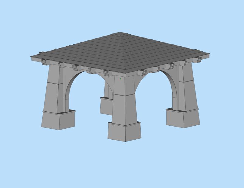 50 outdoor viewing pavilion garden sun pavilion outdoor landscape pavilion miniature scene model