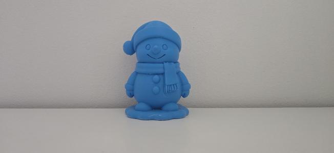 Simple Smiling Snowman on Snow Base Christmas