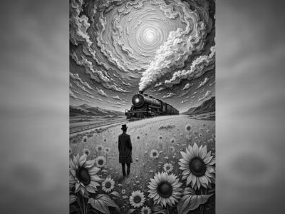 Trippy Train Hueforge