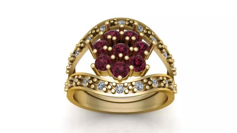 Wedding Diamond Ring 3d Printable Model