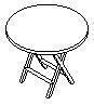 cafe table with flat top 1/35 scale
