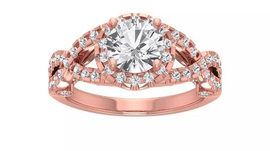 Solitaire Wedding Engagement Women Twisted Ring Designer Ring