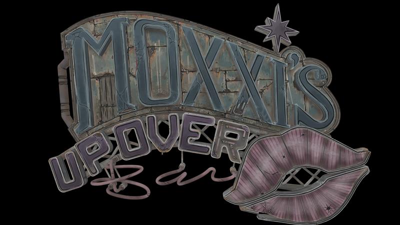 Borderlands 4 Moxxis Up Over Bar Sign (Resin only) + Fbx