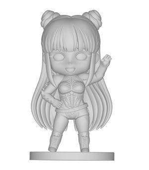 lisa blackpink chibi figure 3d model