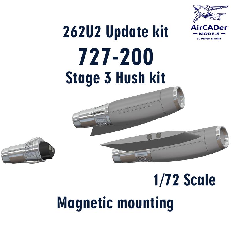 262U2 Update kit 727-200 Stage 3 Hush kit scale 1/72