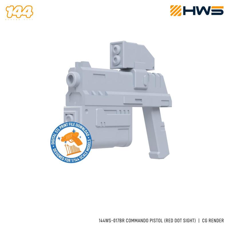 144WS-017BR Beam Commando I (Red Dot Sight). 3D STL Parts for High Grade Model Kits.