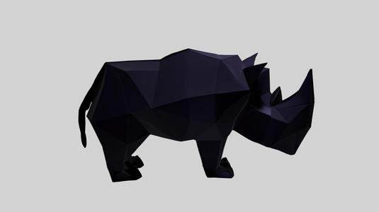 Origami Rhino