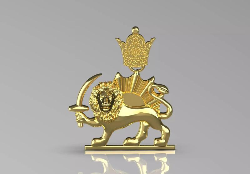 pahlavi gold pendant gp0097