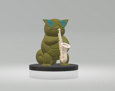 Squirtle Saxophone  3d printable model