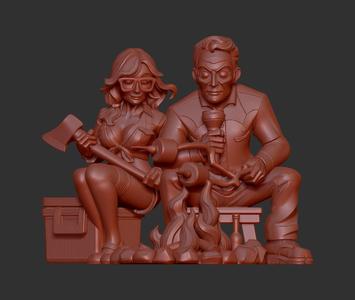 Joe Bob Briggs and Darcy the Mail Girl