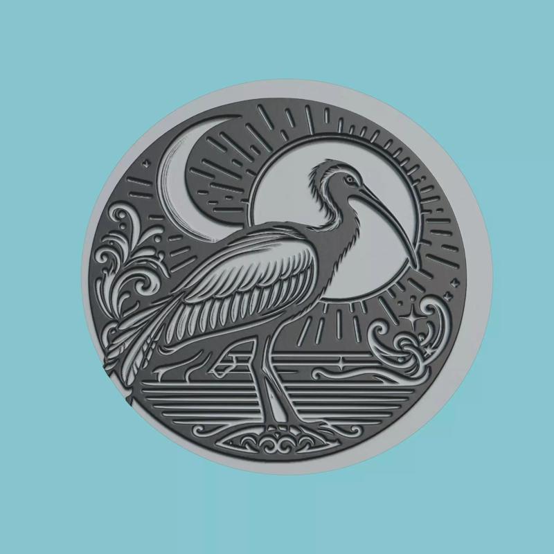 Ibis Animal Medallion Ibis Print Model
