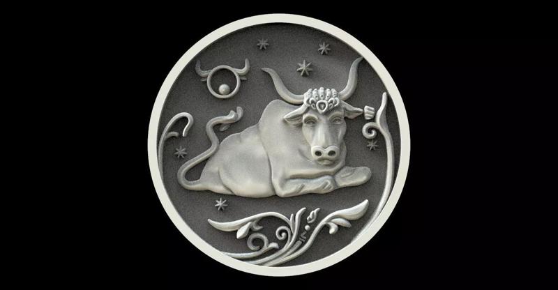 Taurus zodiac sign pendant