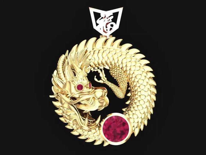 Dragon pendant - Mens pendant - N549